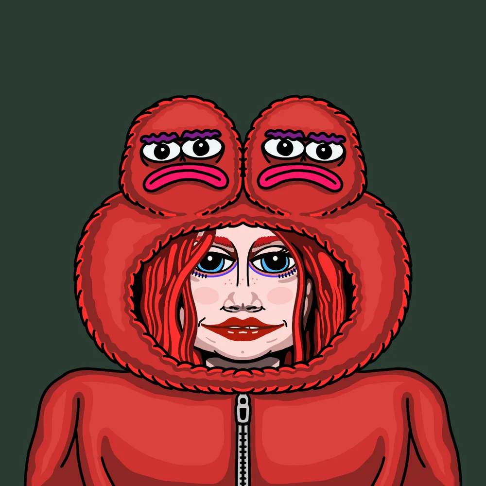 Burning Sweetie Doubletwins — Hedz No. 379, recovered original artwork by Matt Furie