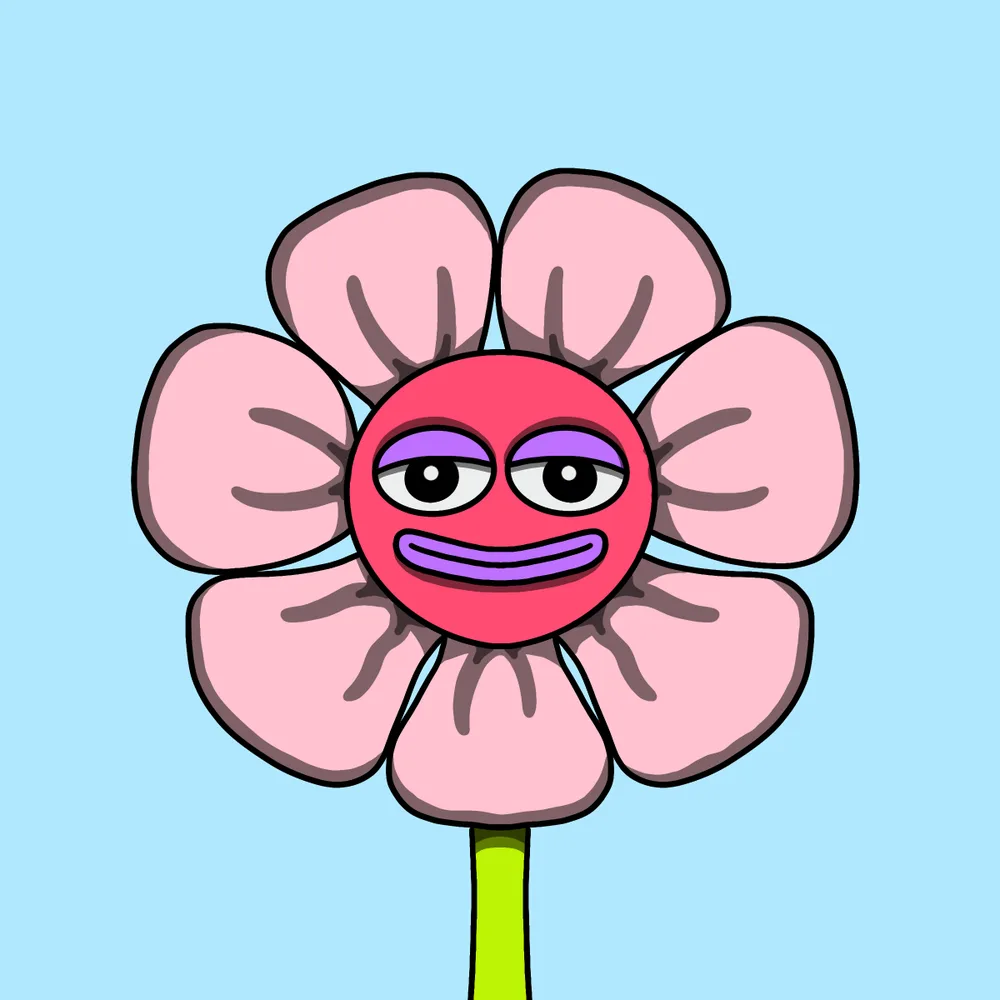Bloomsmile — Hedz No. 382, recovered original artwork by Matt Furie