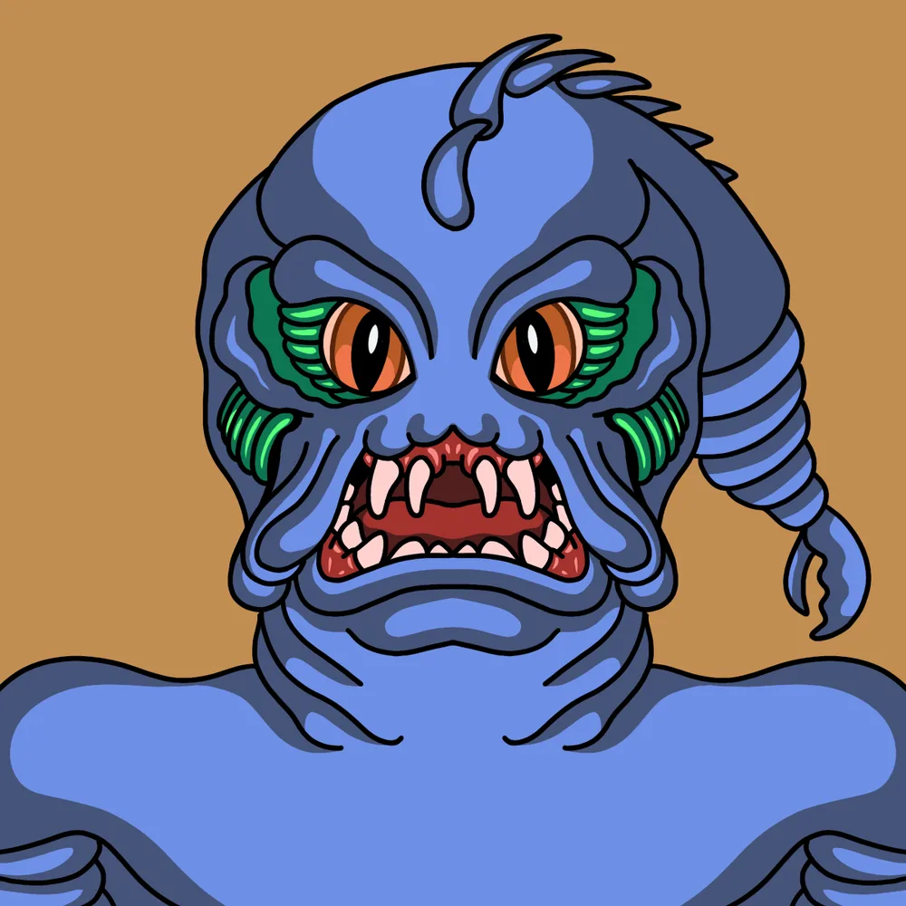 Crabface Fishclipper — Hedz No. 385, recovered original artwork by Matt Furie