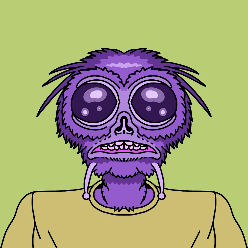 Purple Flurple — Hedz No. 388, recovered original artwork by Matt Furie