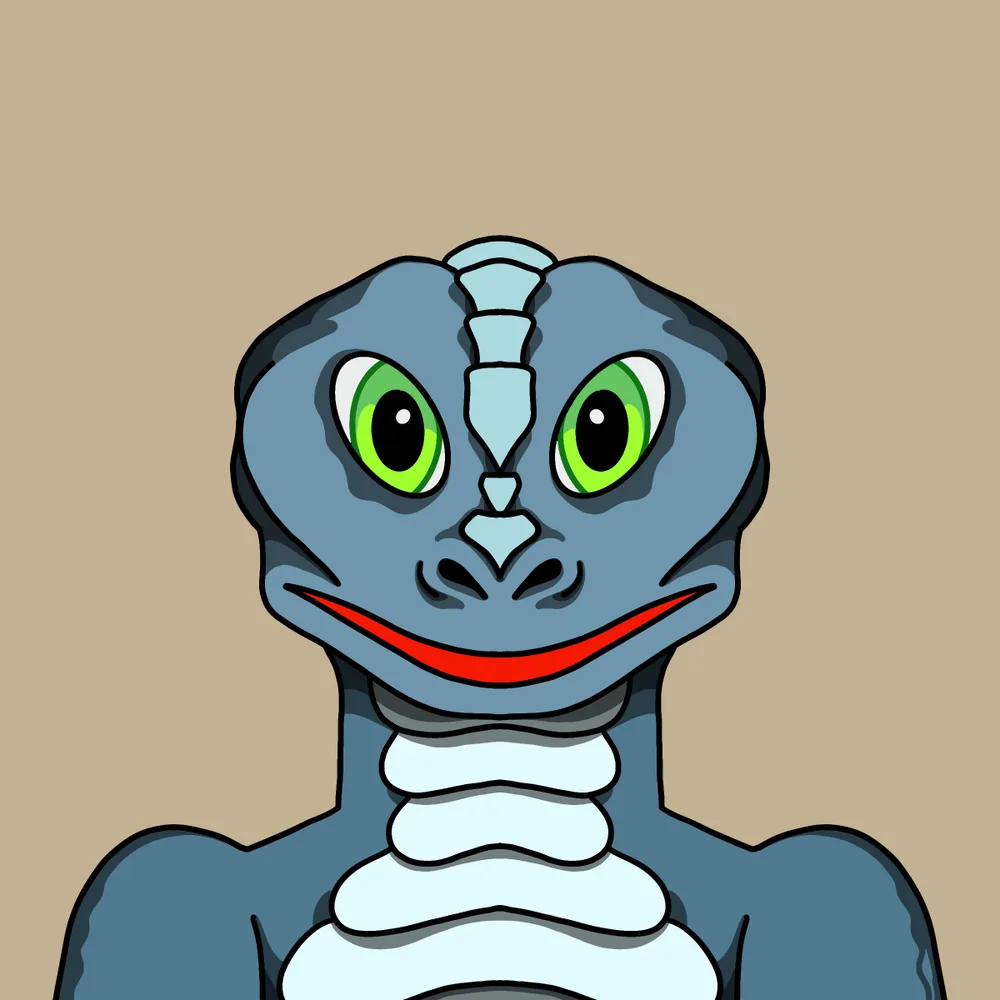 Lizardman Grey — Hedz No. 398, recovered original artwork by Matt Furie