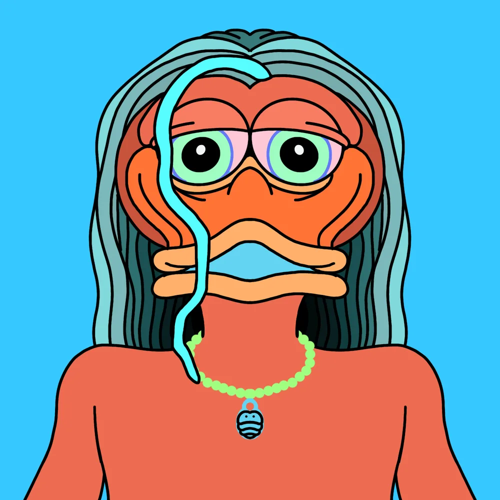 Orange Hippie Duck Fuck — Hedz No. 414, recovered original artwork by Matt Furie