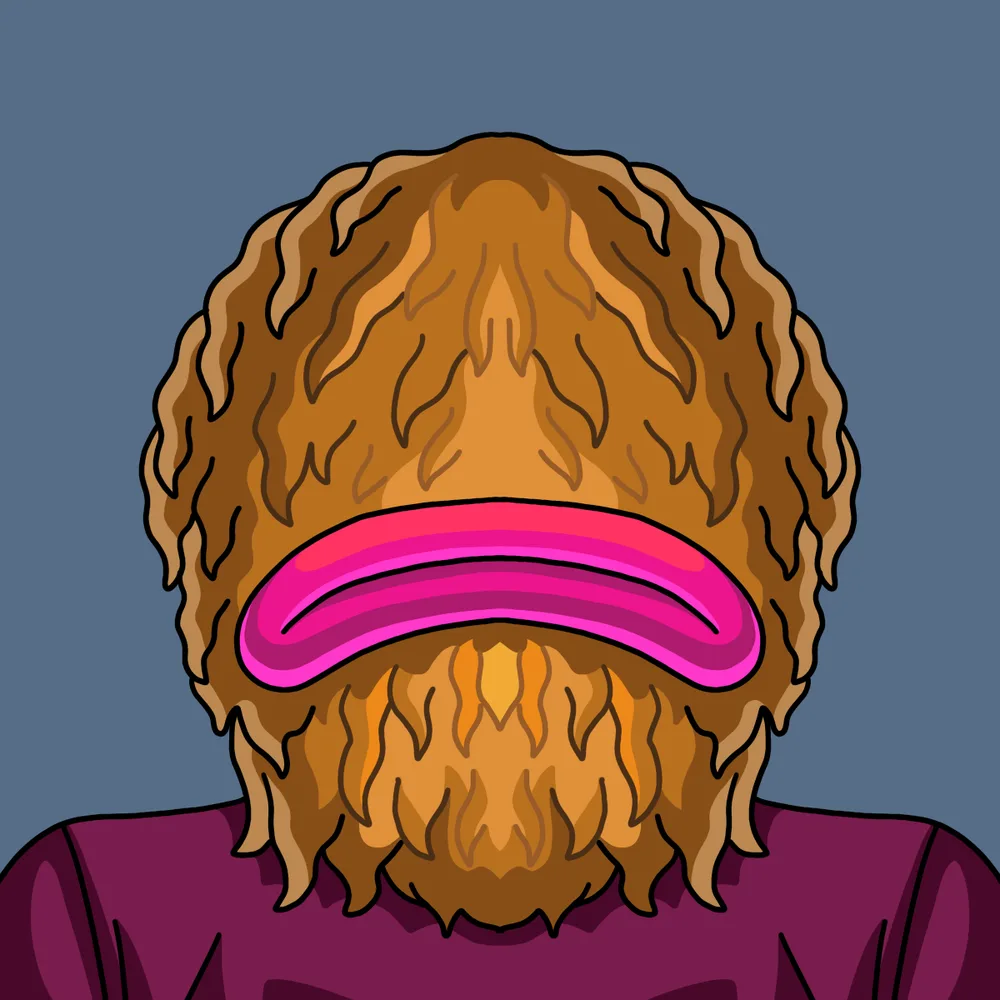 Furry Frown Fucker — Hedz No. 417, recovered original artwork by Matt Furie