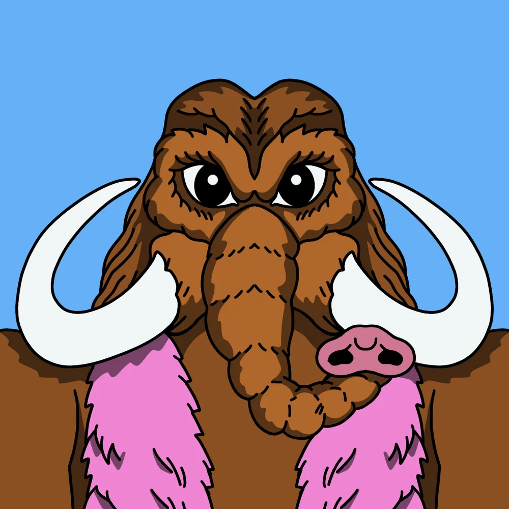 Woolly Mannoth — Hedz No. 419, recovered original artwork by Matt Furie