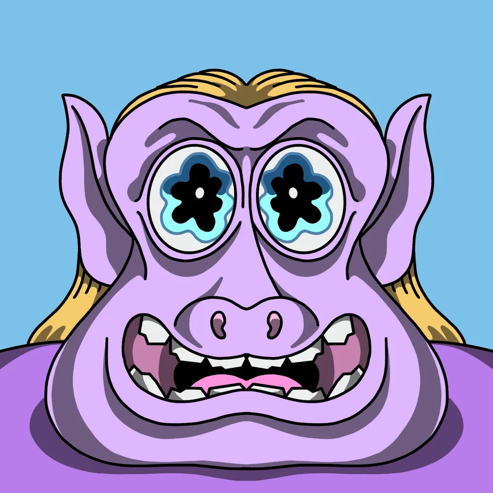 Pigface Spacecase — Hedz No. 042, recovered original artwork by Matt Furie