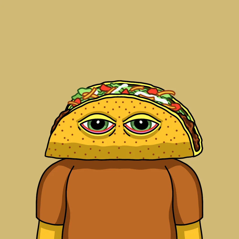 Tacohead — Hedz No. 420, recovered original artwork by Matt Furie