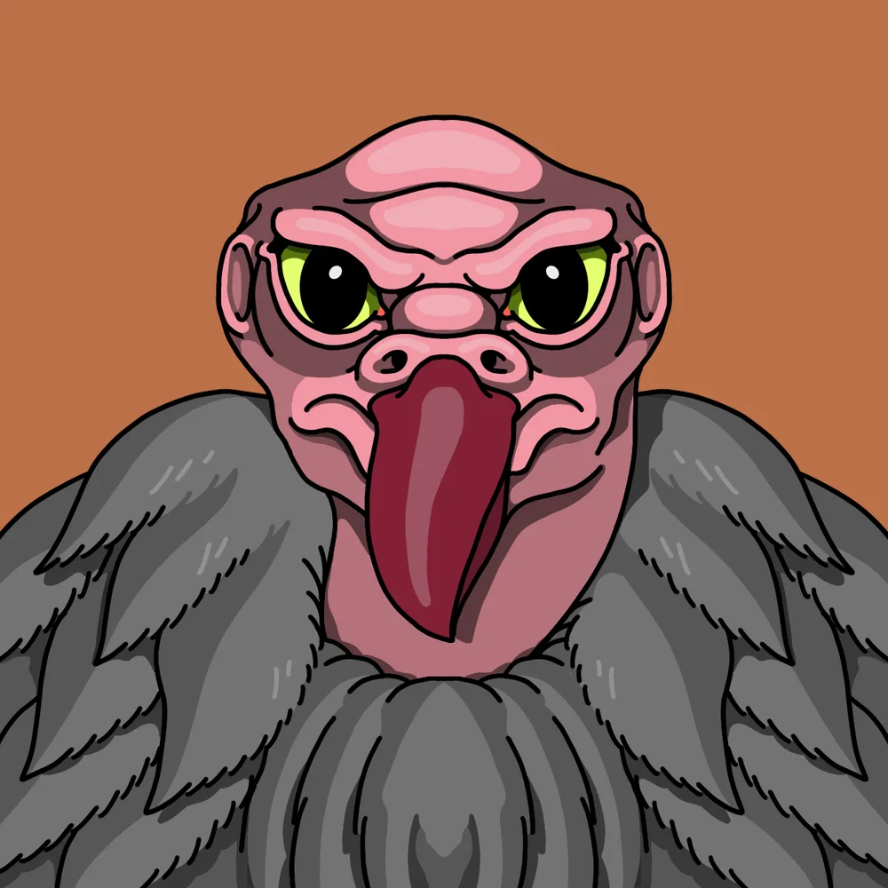 Midstate Vulture — Hedz No. 421, recovered original artwork by Matt Furie
