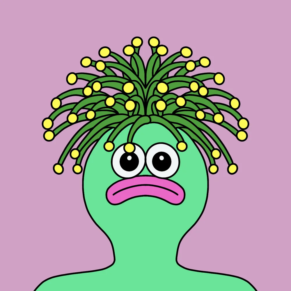 Sprangy Dangler — Hedz No. 426, recovered original artwork by Matt Furie