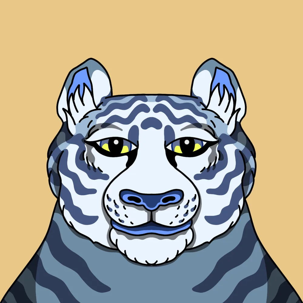 White Tiger — Hedz No. 428, recovered original artwork by Matt Furie