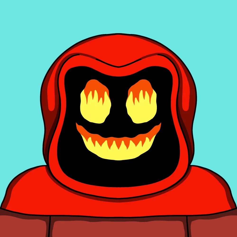 Fire-hood Flamedaddy — Hedz No. 430, recovered original artwork by Matt Furie
