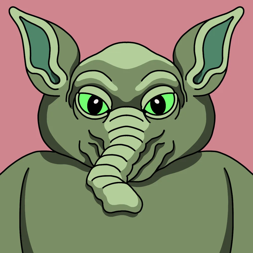 Helliphant — Hedz No. 431, recovered original artwork by Matt Furie