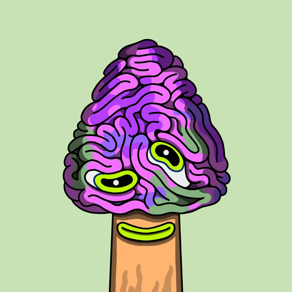 Shroomnoodle — Hedz No. 440, recovered original artwork by Matt Furie