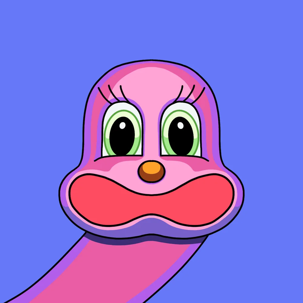 Surprise Worm — Hedz No. 445, recovered original artwork by Matt Furie