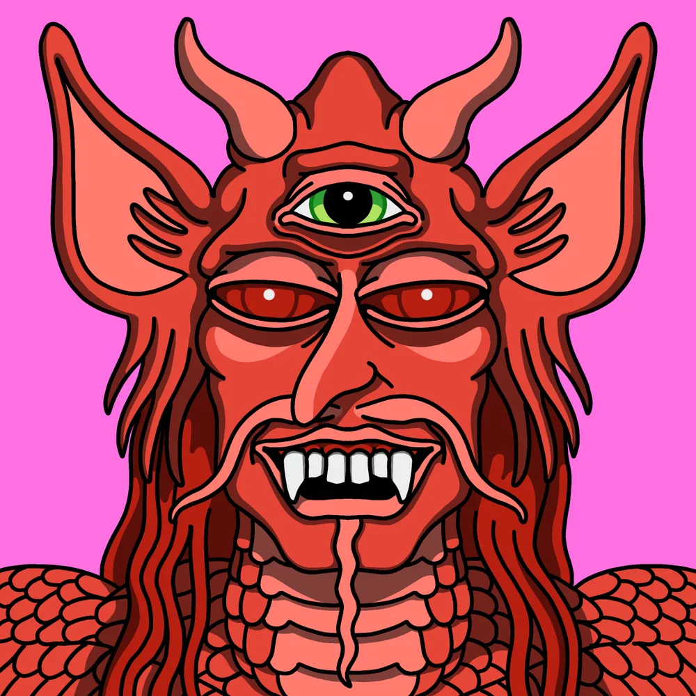 Zargnatron — Hedz No. 447, recovered original artwork by Matt Furie