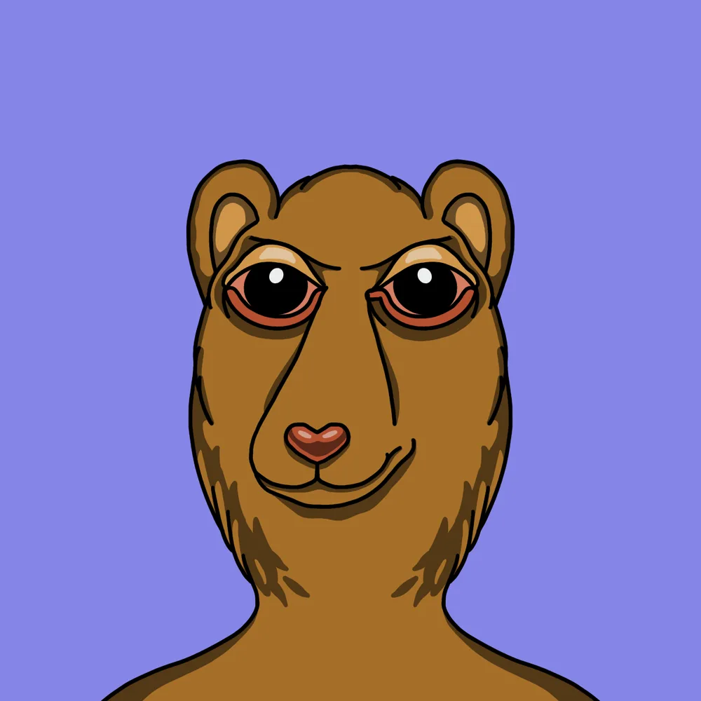 Furry Popper — Hedz No. 453, recovered original artwork by Matt Furie