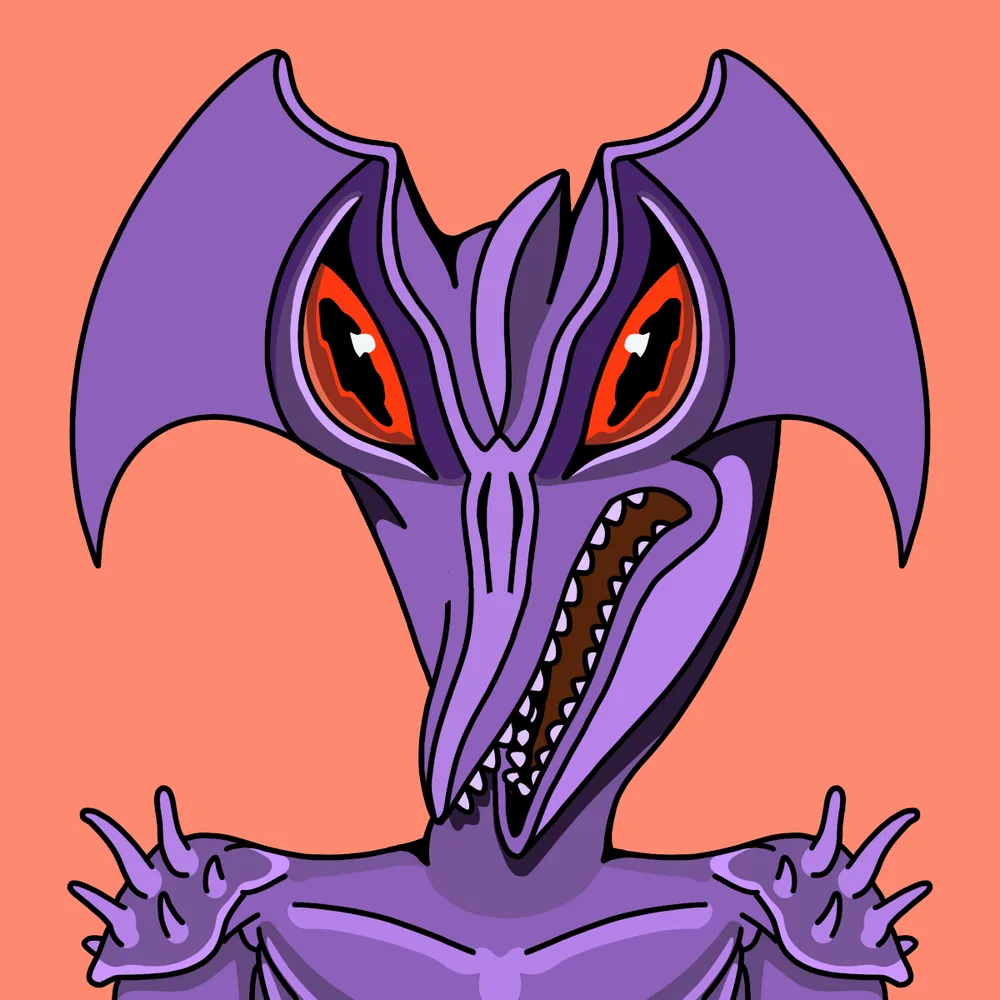 Darkwater Cutter Purple — Hedz No. 454, recovered original artwork by Matt Furie