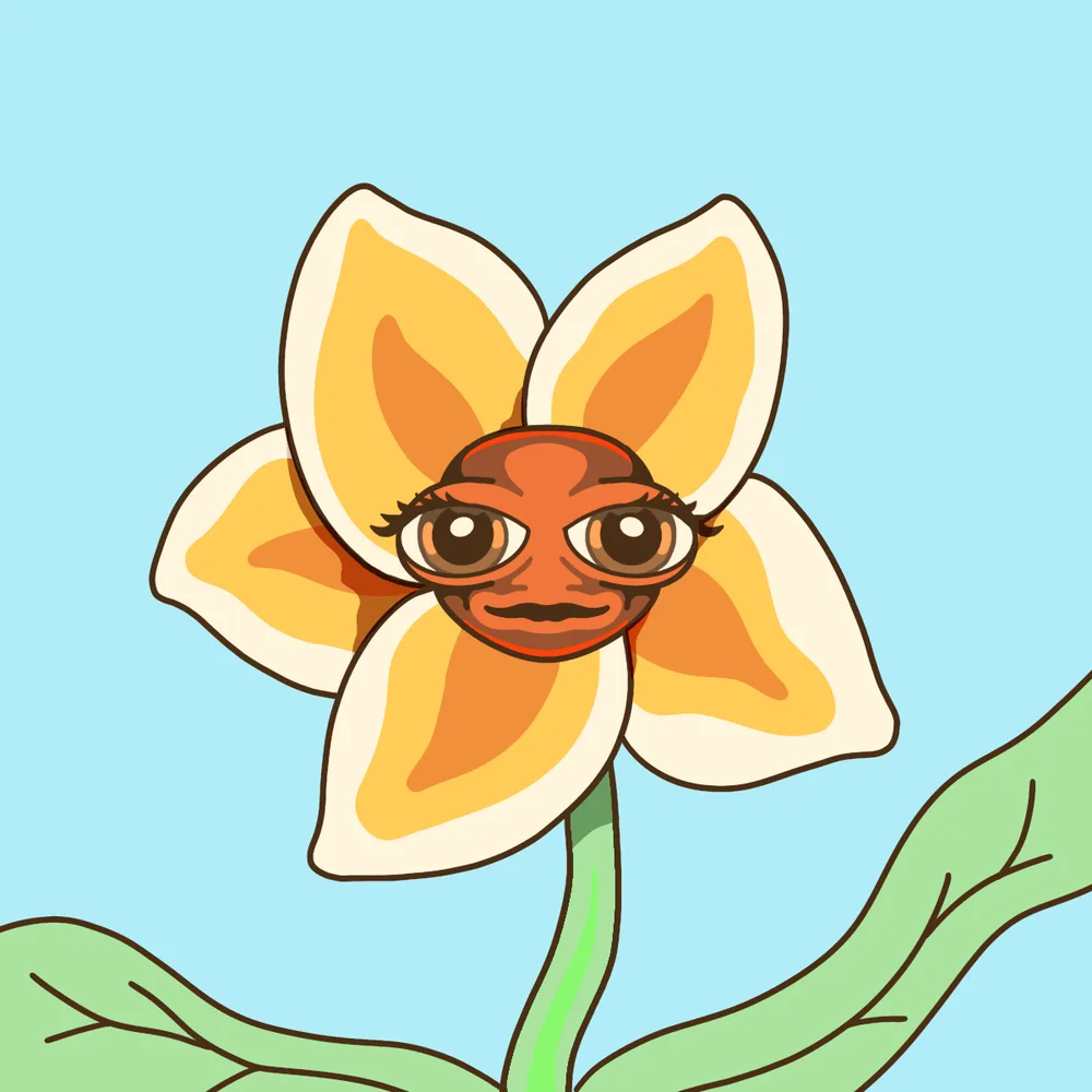 Lil Bloomer — Hedz No. 459, recovered original artwork by Matt Furie