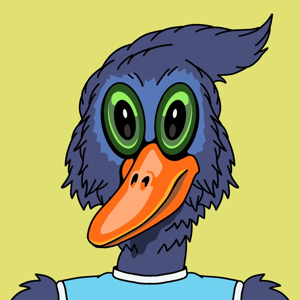 Tinbeaked Zinger — Hedz No. 470, recovered original artwork by Matt Furie