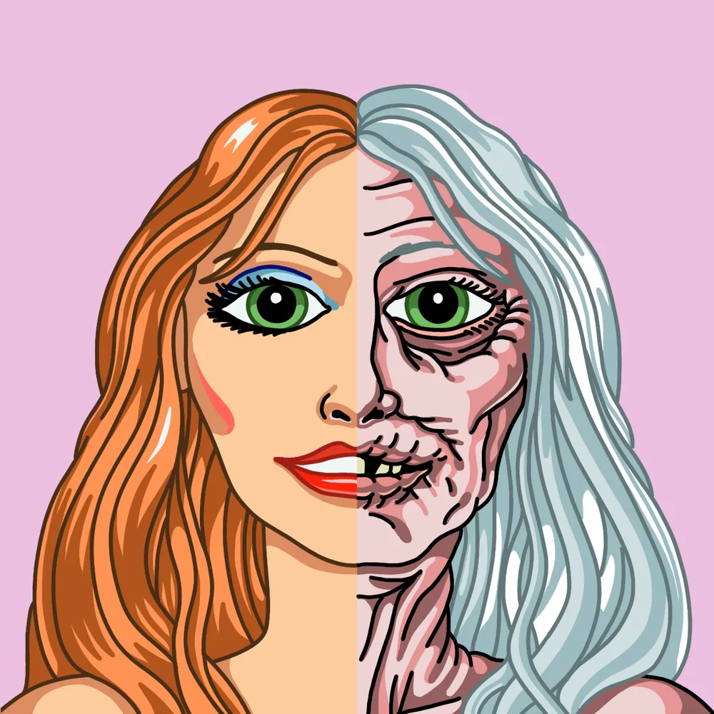Wetbloom Dustywilt — Hedz No. 477, recovered original artwork by Matt Furie