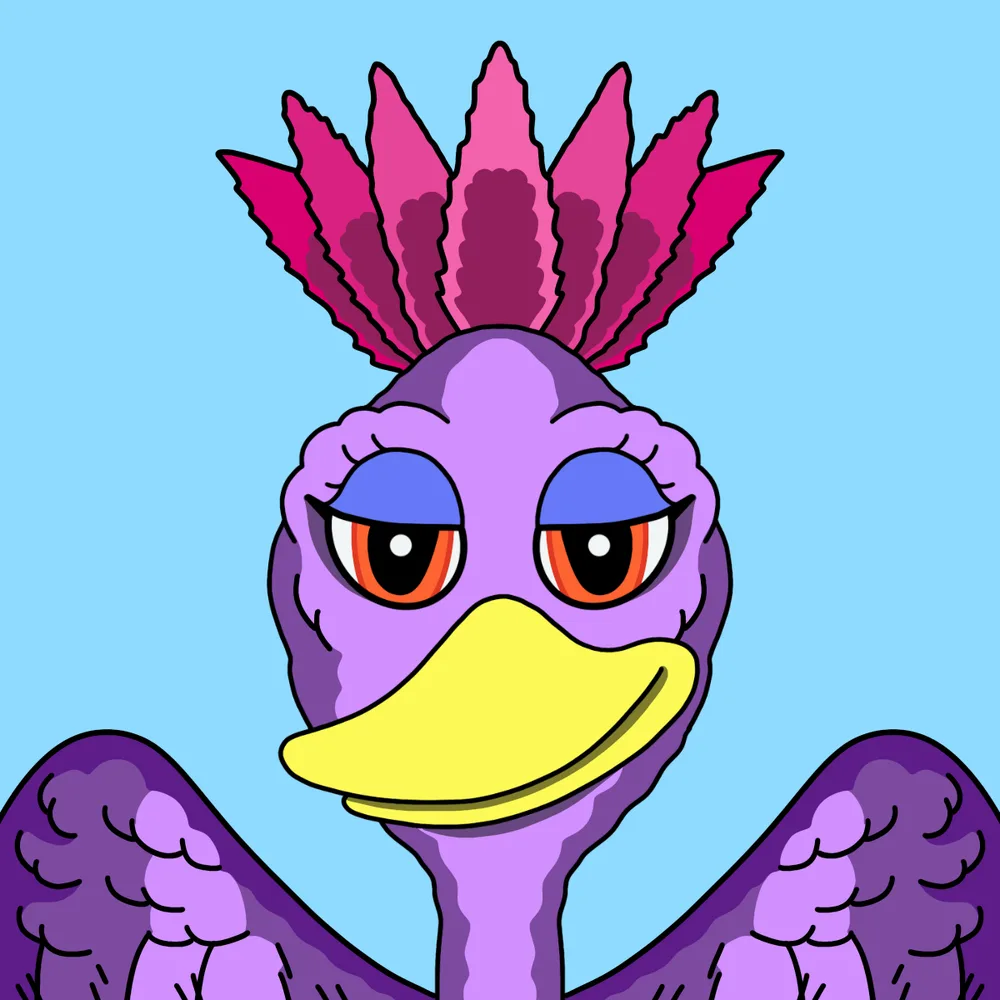 She-bird — Hedz No. 478, recovered original artwork by Matt Furie