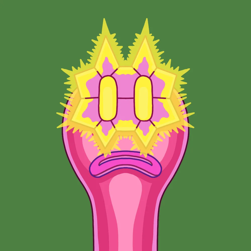 Crystal Eyed Wormy — Hedz No. 479, recovered original artwork by Matt Furie