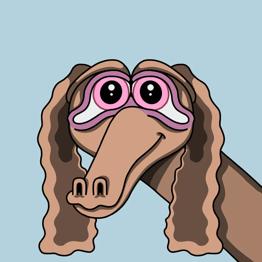 Droopy-dragon-doggie — Hedz No. 488, recovered original artwork by Matt Furie