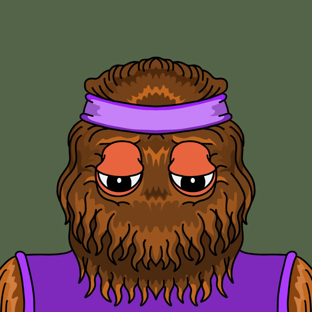 Thinkingman Jogger Furry — Hedz No. 489, recovered original artwork by Matt Furie