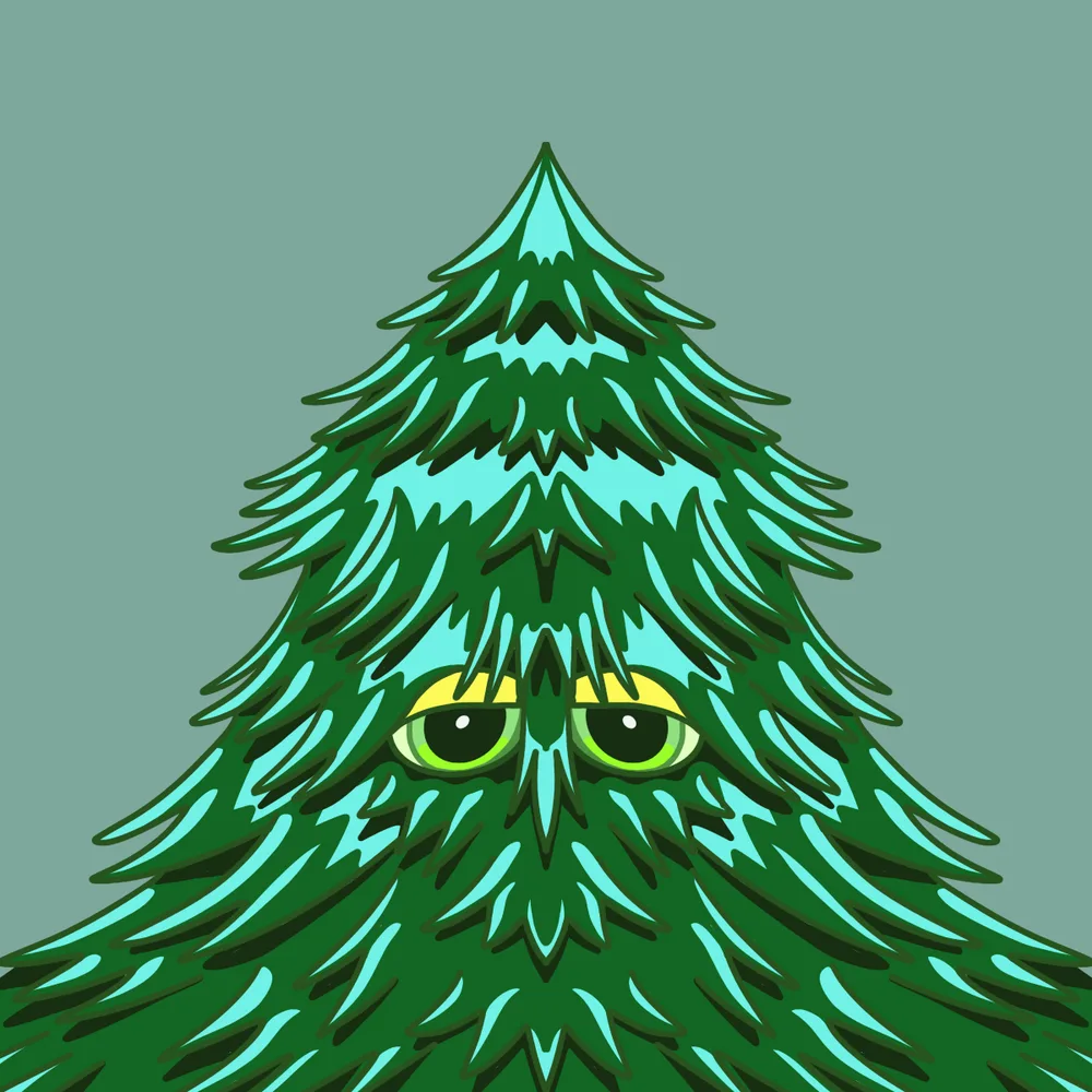 Big Tree — Hedz No. 049, recovered original artwork by Matt Furie