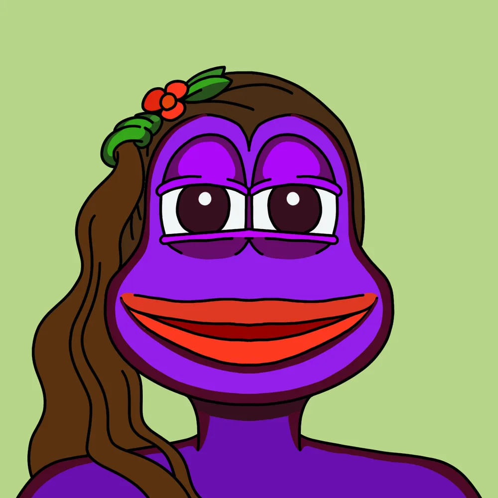 Froggy Cutie Purp — Hedz No. 491, recovered original artwork by Matt Furie