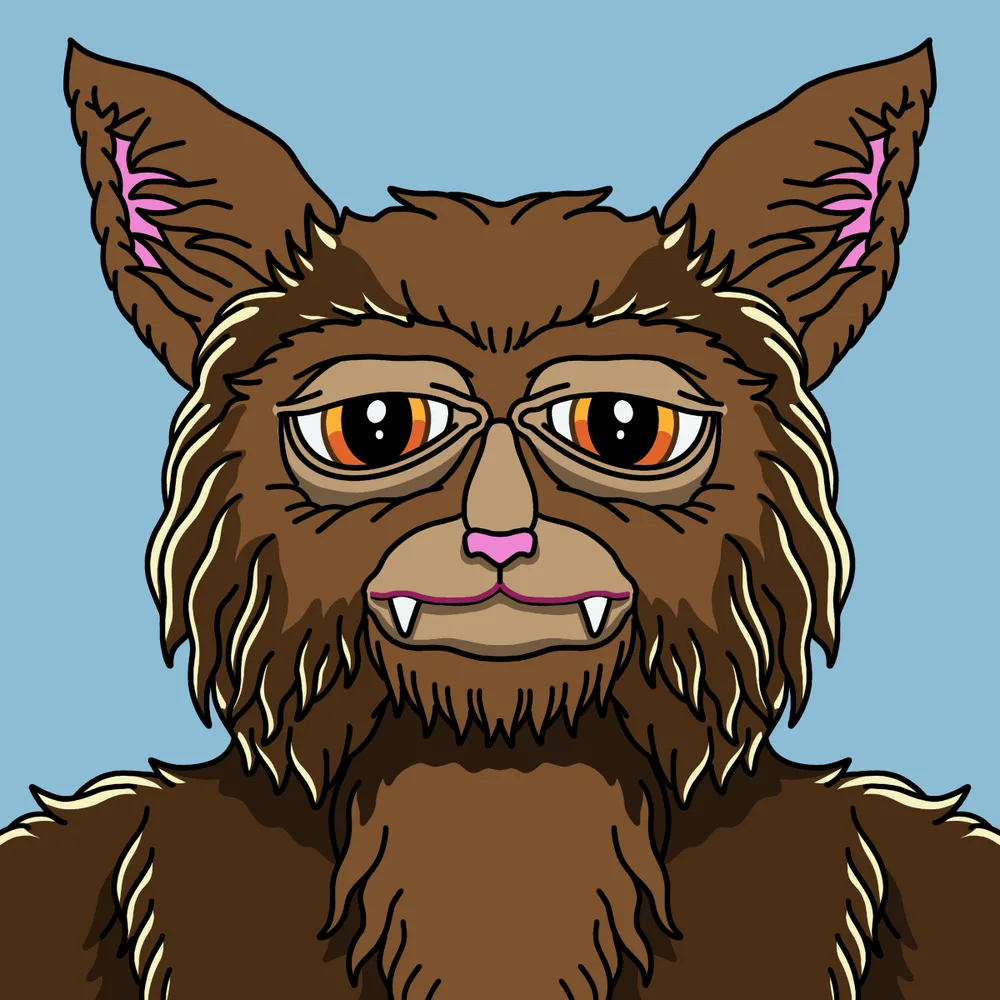 Catboy Brown — Hedz No. 495, recovered original artwork by Matt Furie