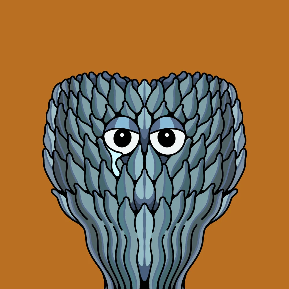 Grey Artichoke — Hedz No. 005, recovered original artwork by Matt Furie