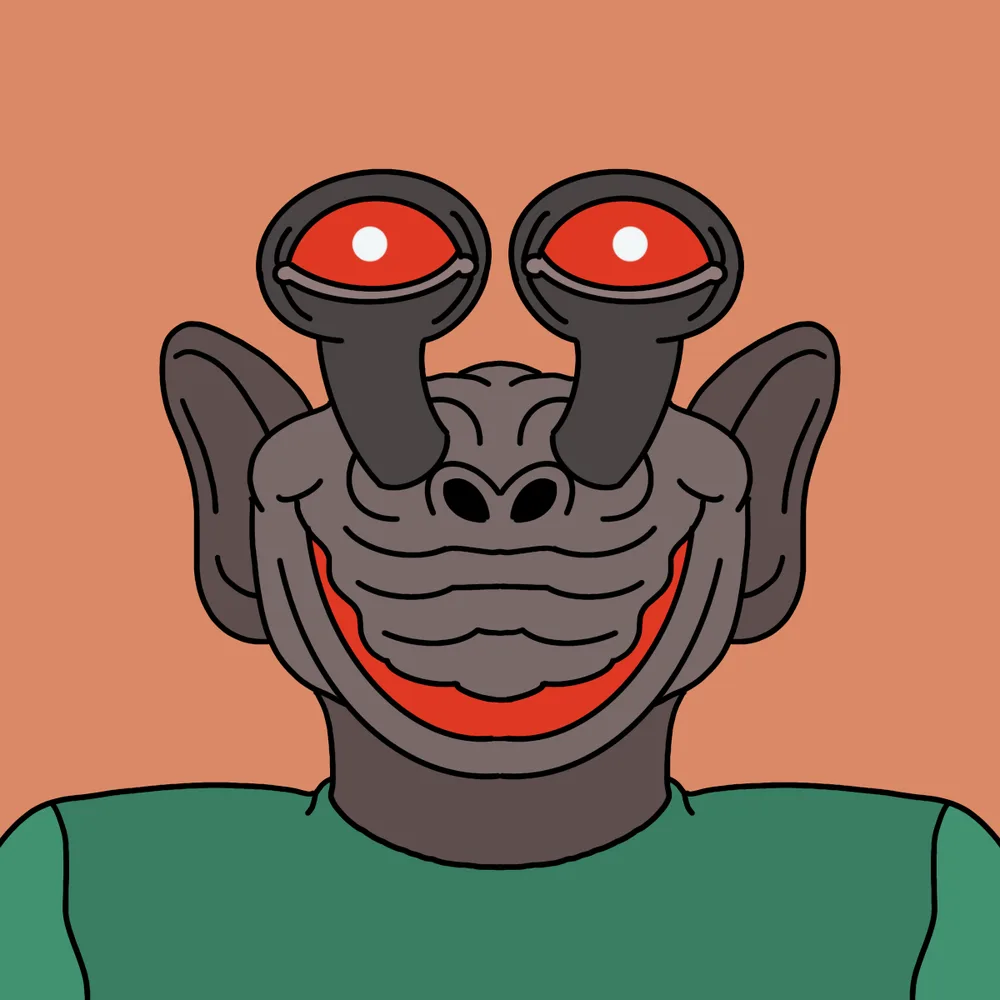 Goofeyed Greyby — Hedz No. 502, recovered original artwork by Matt Furie