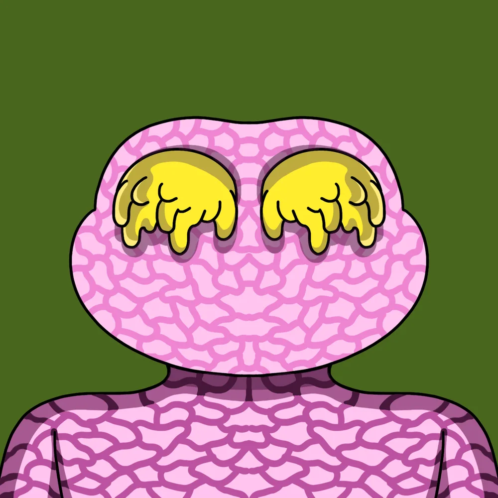 Yellow Dripper — Hedz No. 504, recovered original artwork by Matt Furie