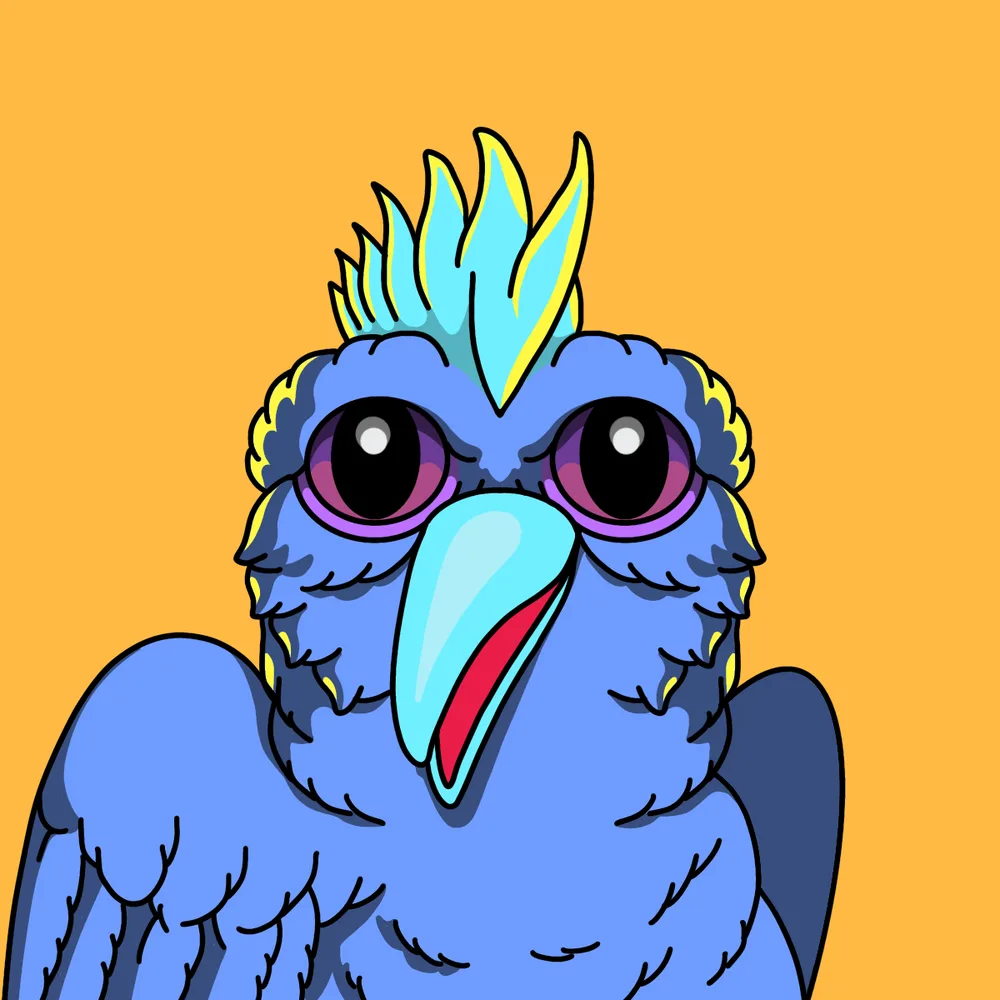 Paradise Bird — Hedz No. 506, recovered original artwork by Matt Furie