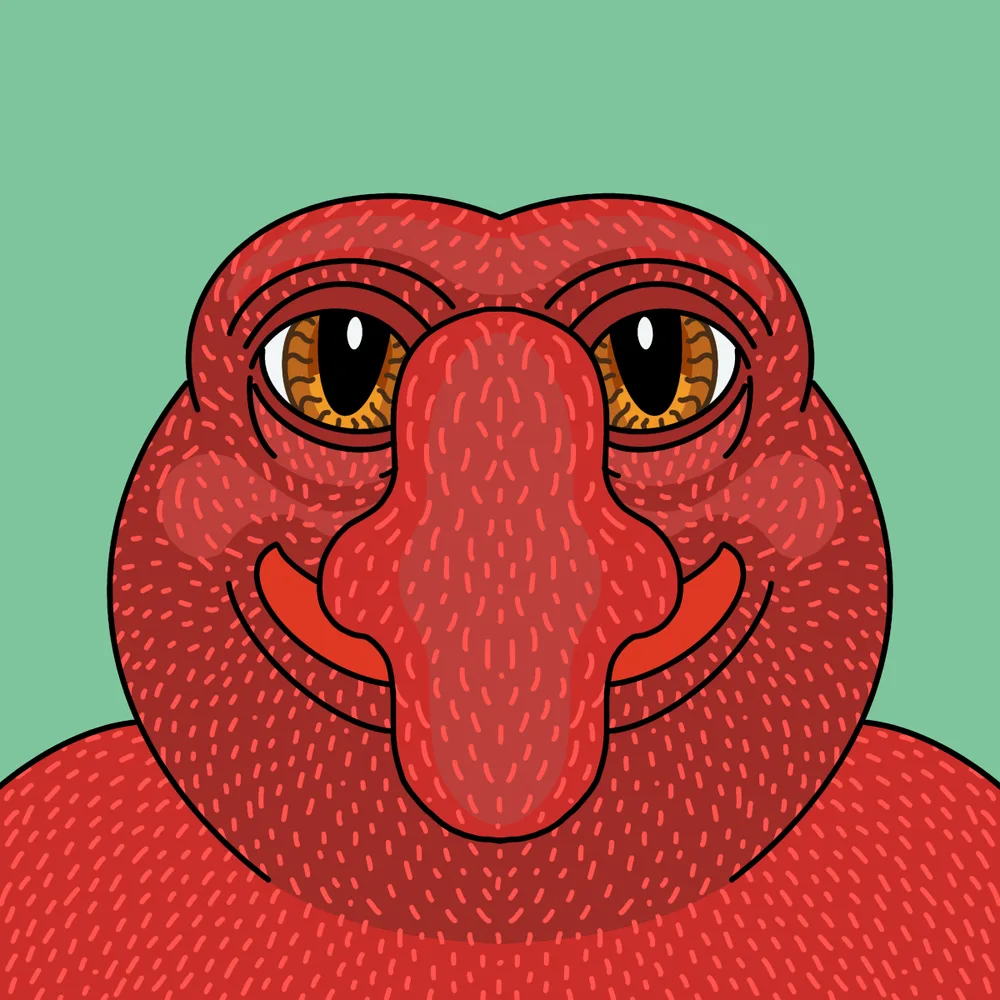 Elephantseal Man — Hedz No. 508, recovered original artwork by Matt Furie