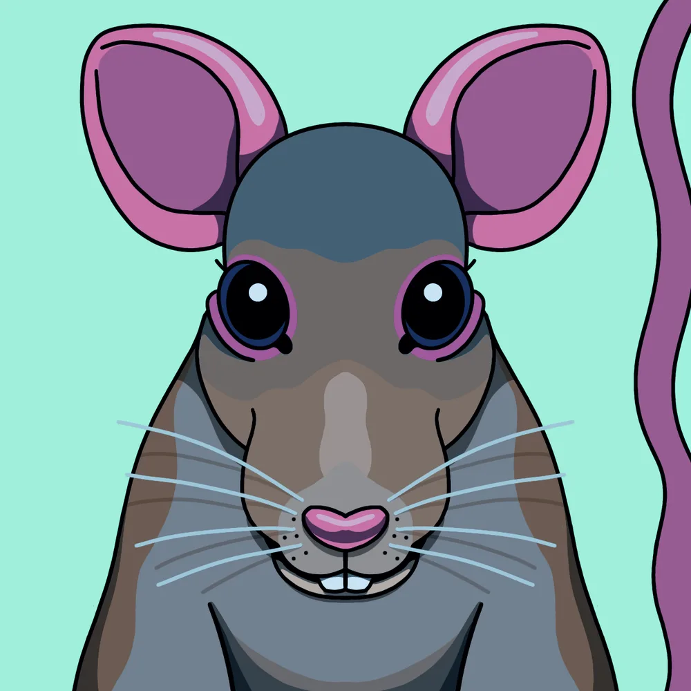 Ratface — Hedz No. 051, recovered original artwork by Matt Furie