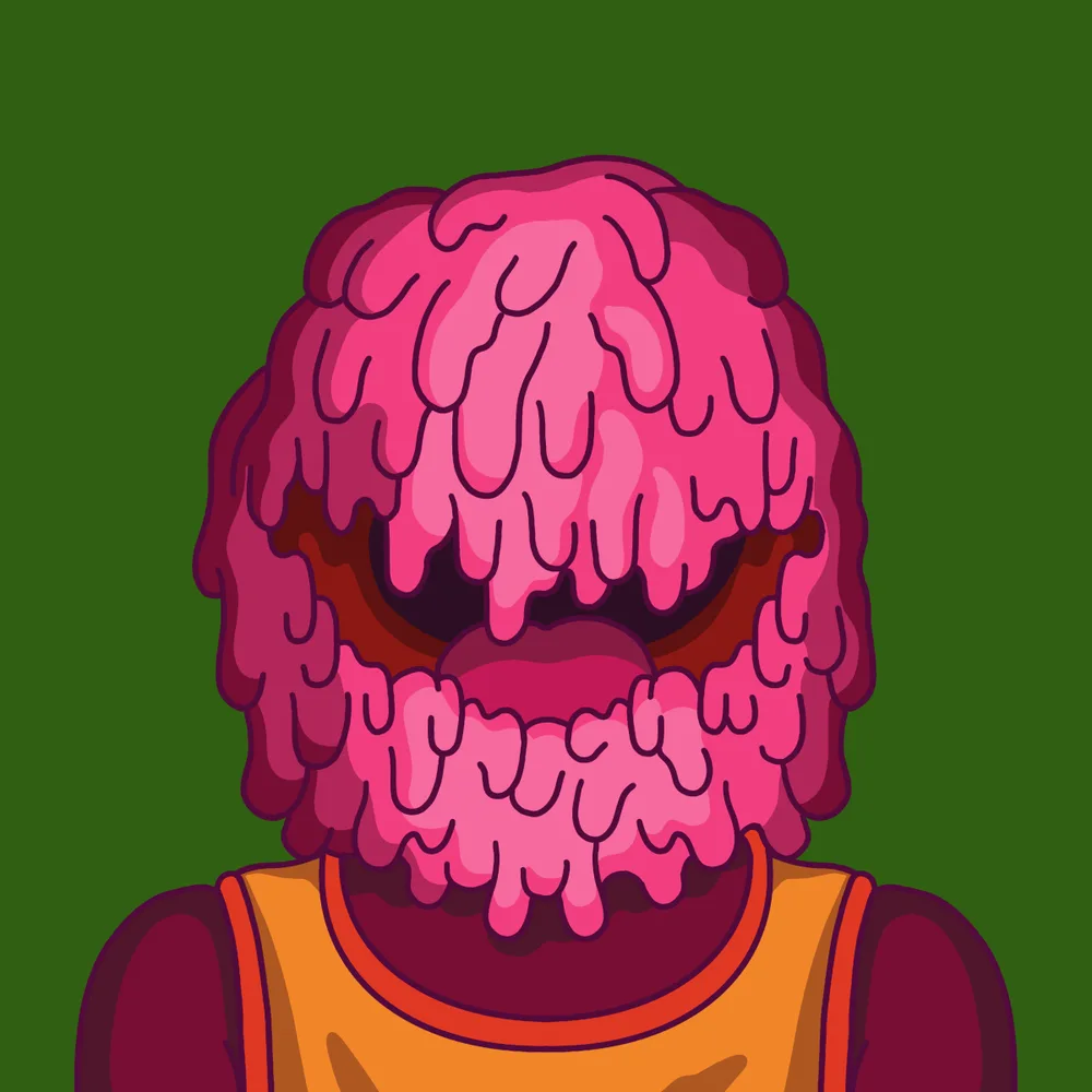 Pink Goo — Hedz No. 510, recovered original artwork by Matt Furie