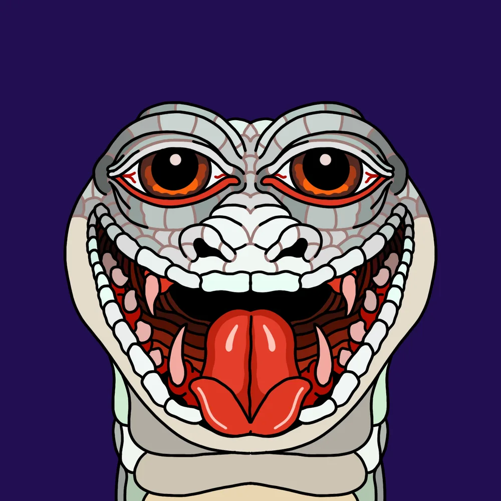 Albino Gator-licker — Hedz No. 516, recovered original artwork by Matt Furie