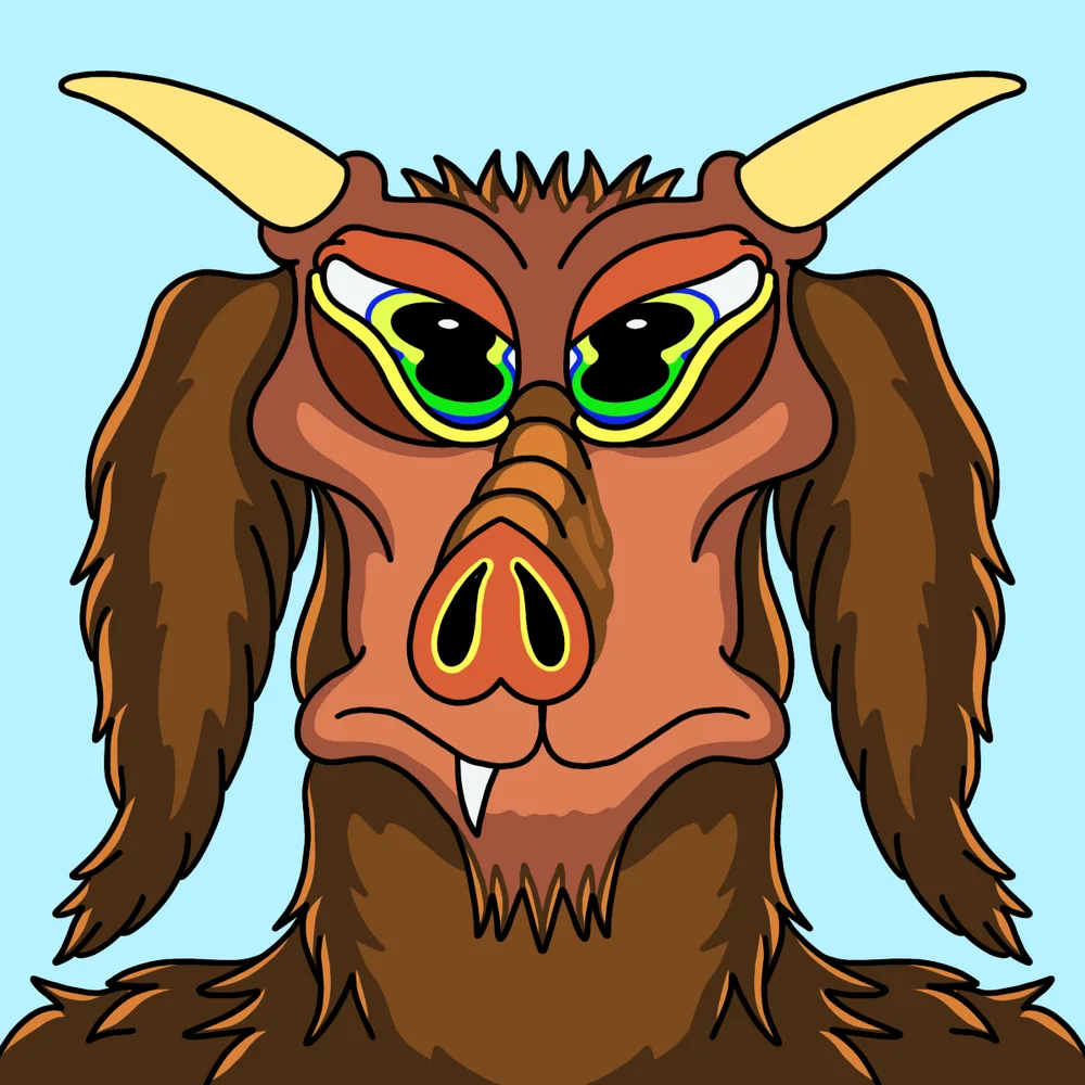 Demon Dogtooth — Hedz No. 534, recovered original artwork by Matt Furie