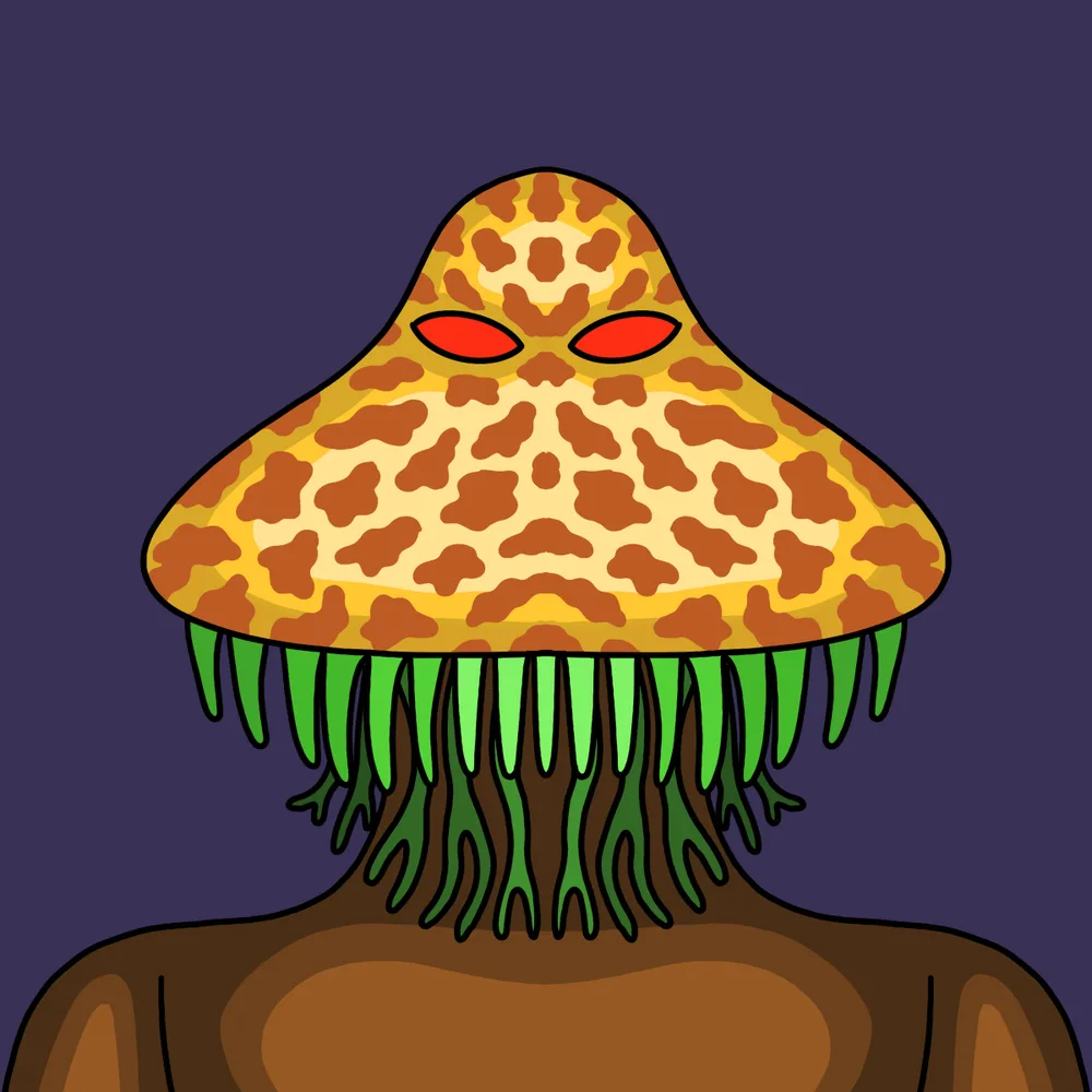 Shroom Ticler From Hell — Hedz No. 535, recovered original artwork by Matt Furie