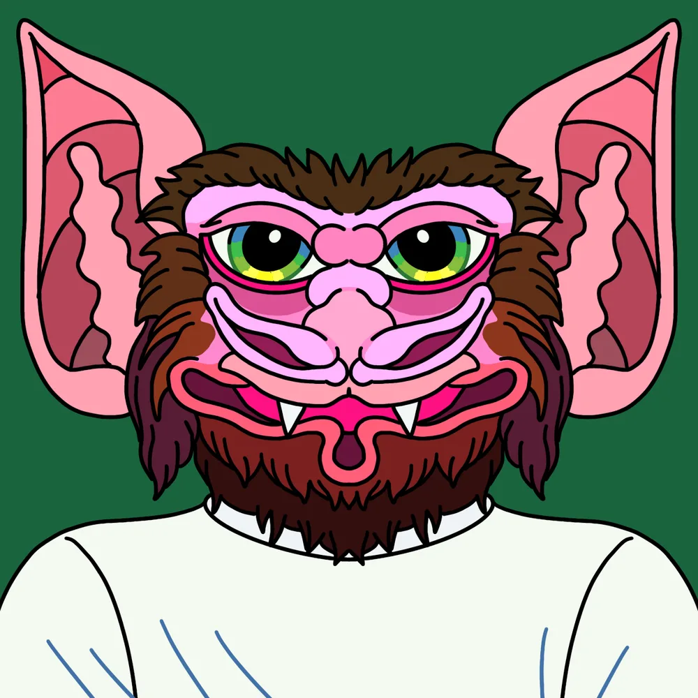 Goofy Batboy — Hedz No. 538, recovered original artwork by Matt Furie