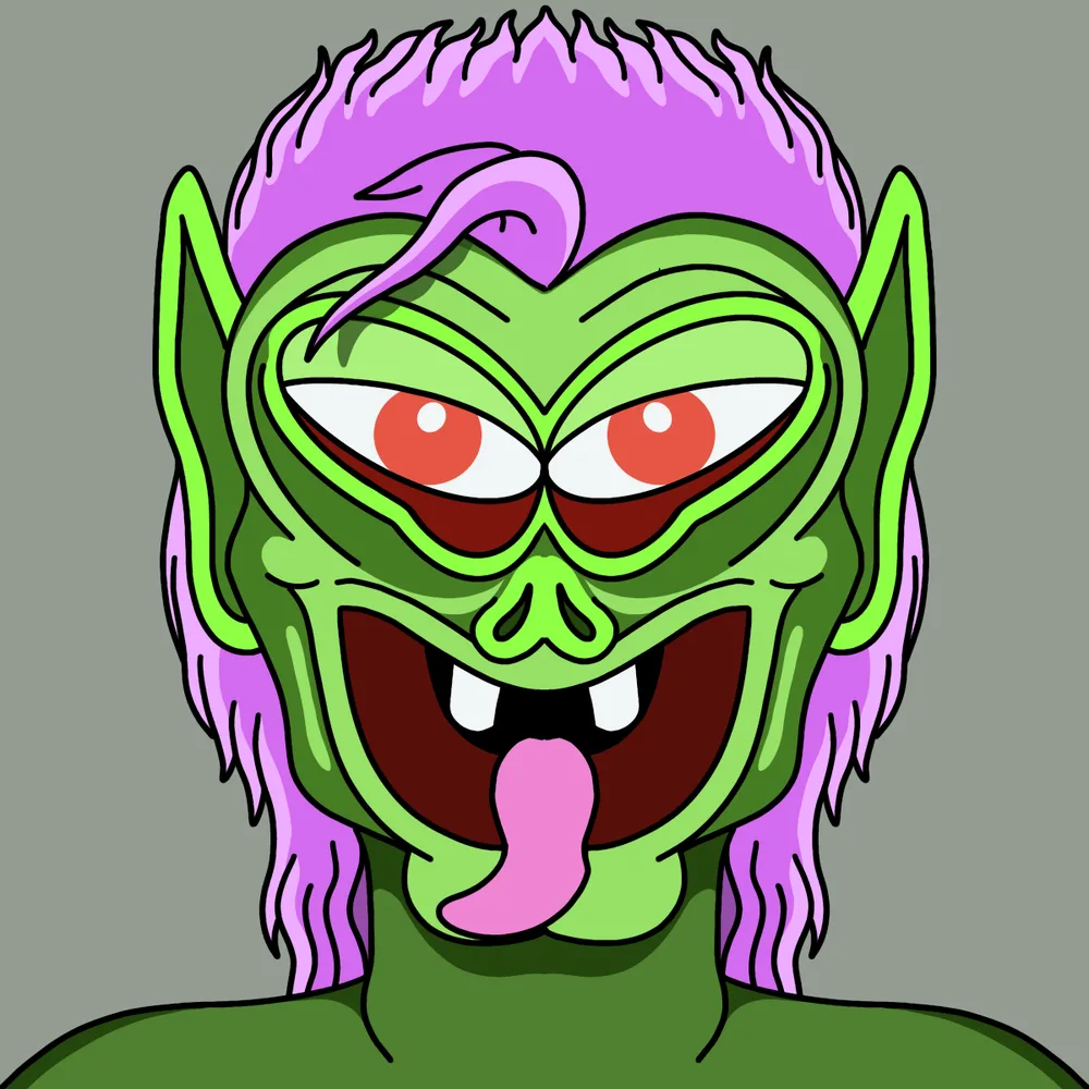 Goblinlicker — Hedz No. 540, recovered original artwork by Matt Furie