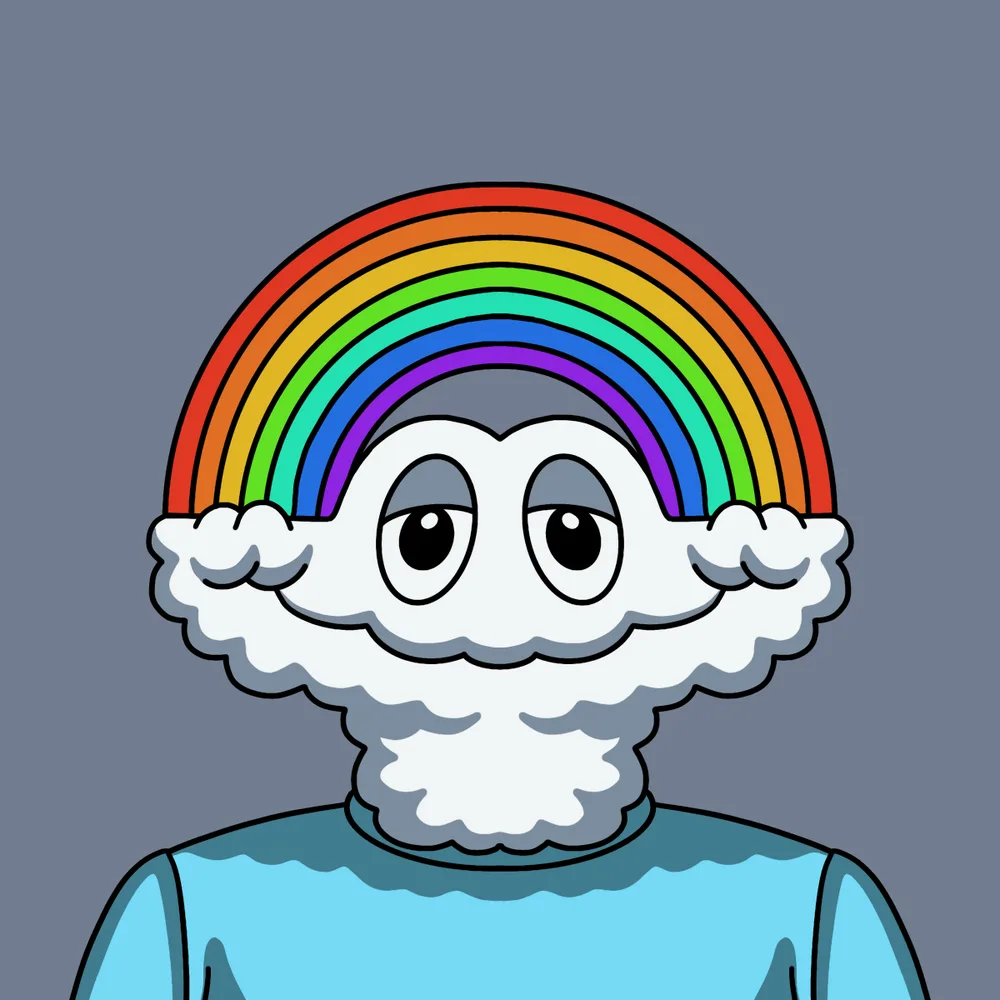 Rainbowbrained Cloudboy — Hedz No. 541, recovered original artwork by Matt Furie