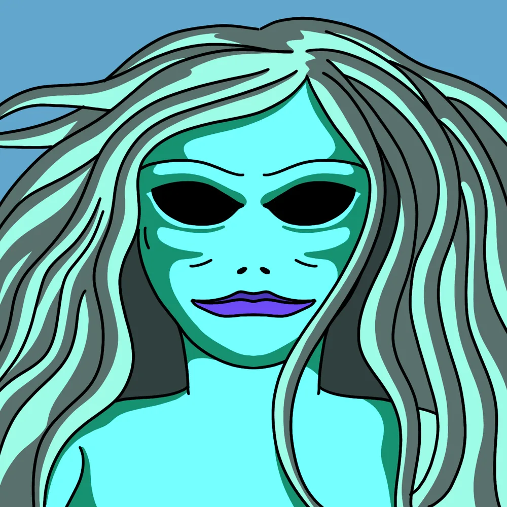 Ghostbabe — Hedz No. 549, recovered original artwork by Matt Furie