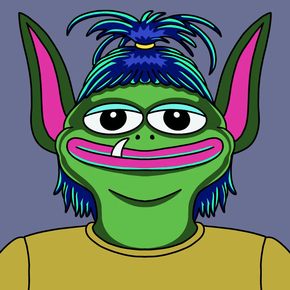 Goblinsmile Green — Hedz No. 551, recovered original artwork by Matt Furie