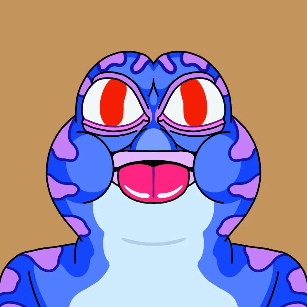Floglicker Blue — Hedz No. 557, recovered original artwork by Matt Furie