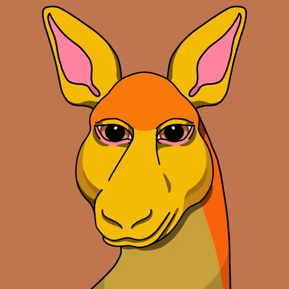 Kangaroo — Hedz No. 558, recovered original artwork by Matt Furie