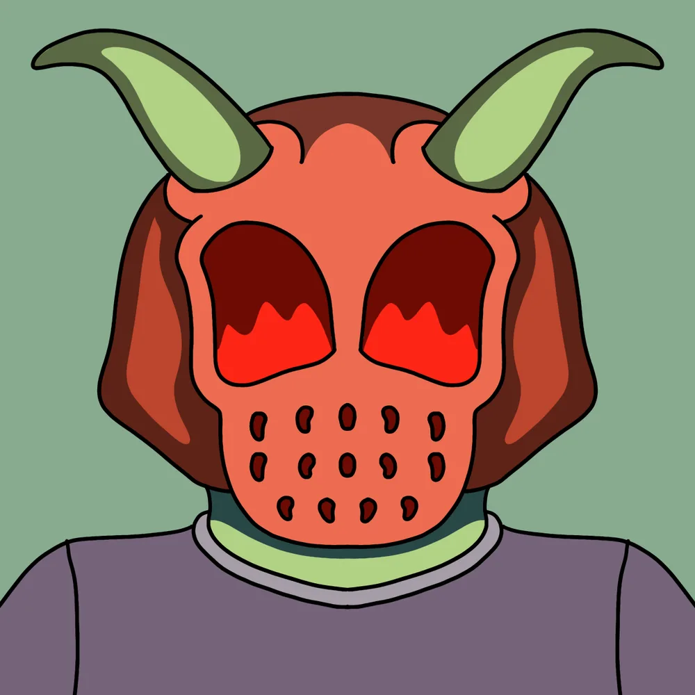 Murder Demon — Hedz No. 056, recovered original artwork by Matt Furie