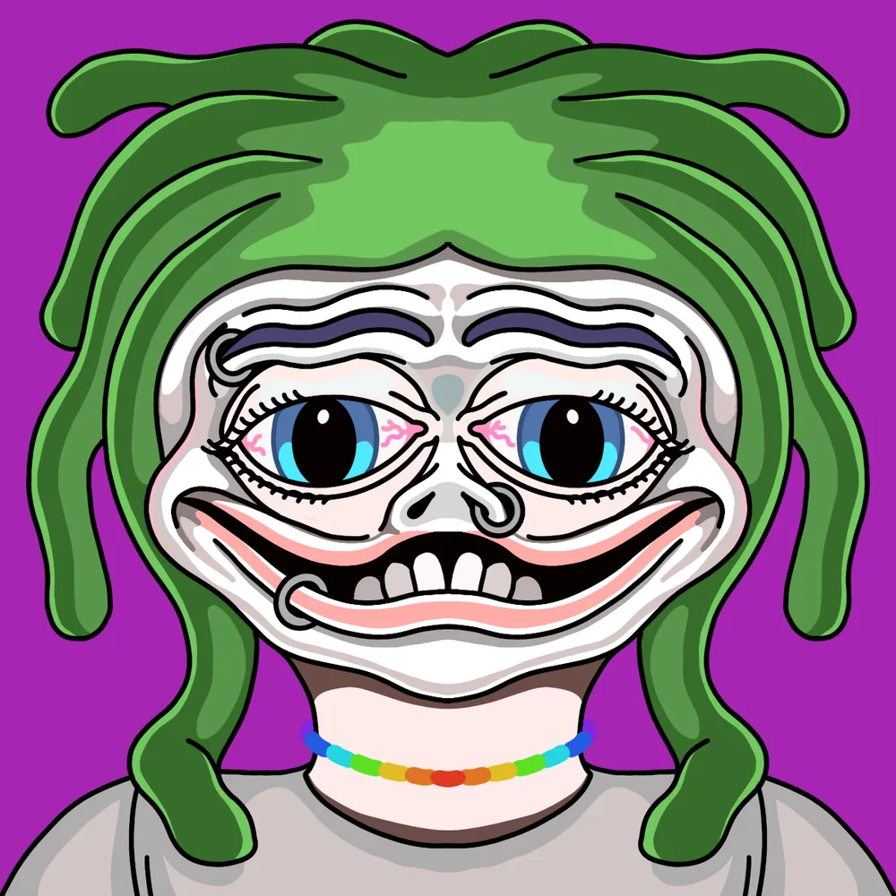 Ravejoker — Hedz No. 563, recovered original artwork by Matt Furie