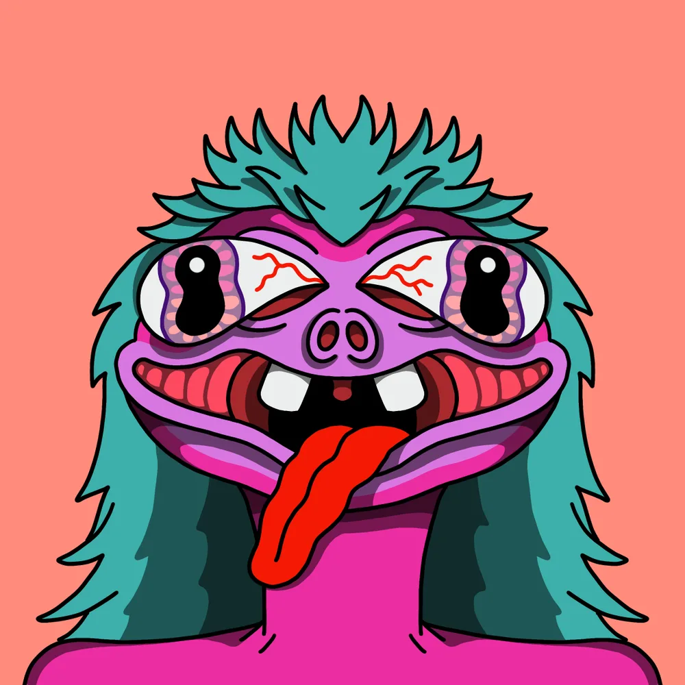 Zlink Wonderlizard — Hedz No. 564, recovered original artwork by Matt Furie